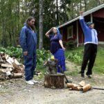 harii ilmassa0 Tomi Laurikainen, Mylène Meursault and Harri Loiva in Lana